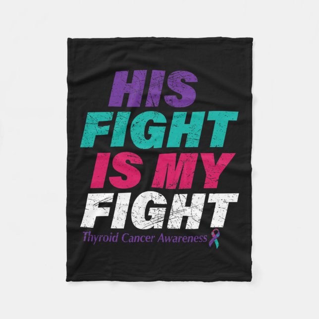 T-Shirt zur Sensibilisierung für Krebs Fleecedecke (Vorderseite)