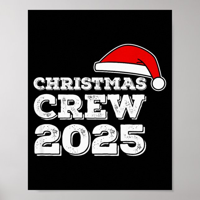 T-Shirt zur Weihnachtsmannschaft 2025 passend zur  Poster (Vorne)