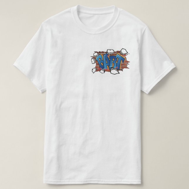 T-ShirtBART" Urban Graffiti Art - Breaking Through T-Shirt (Design vorne)