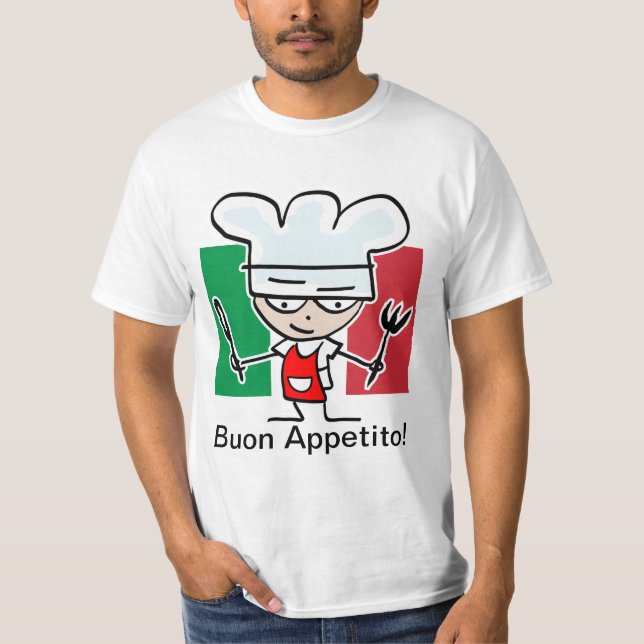 T - Shirtgeschenk für italienische Kochsköche T-Shirt (Vorderseite)
