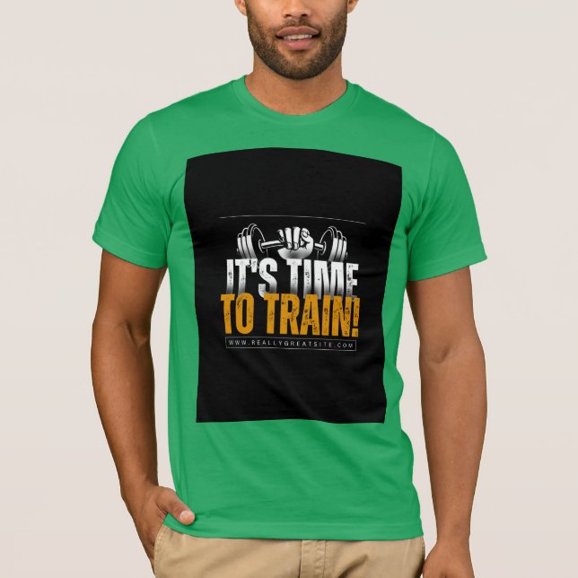T-ShirtGreen Gym Motivation T-Shirt: Drucken Sie I T-Shirt (Vorderseite)