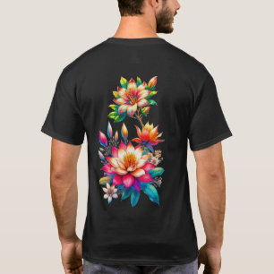 T-Shirts Design "Farbenfrohe Blumenillustration" o