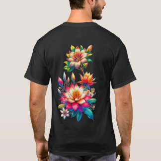 T-Shirts Design "Farbenfrohe Blumenillustration" o