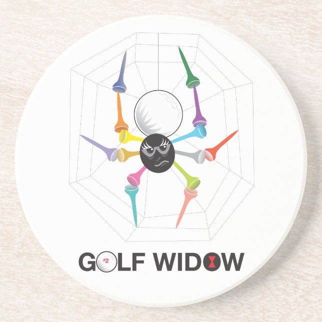 T-Shirts für die Spiegelei von Golf Widow Getränkeuntersetzer (Vorne)