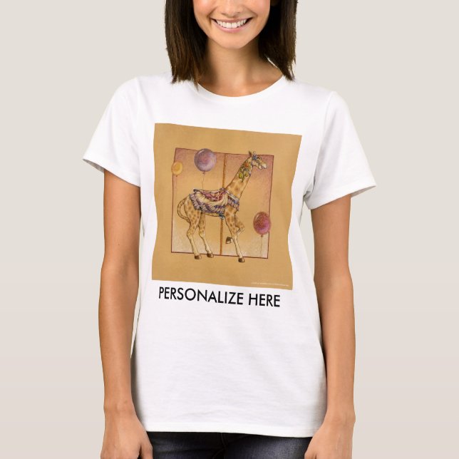 T-Shirts für Frauen - Karussell Giraffe (Vorderseite)