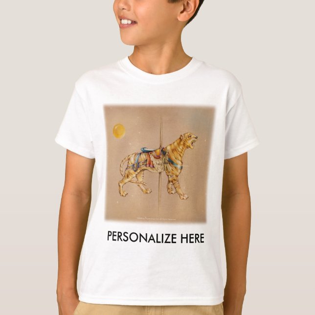 T-Shirts für Kinder - Karussell Tiger (Vorderseite)