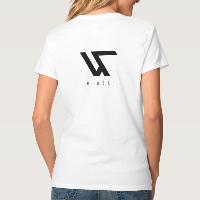 T-Shirts mit V-Ausschnitt für Damen (Rückseite)