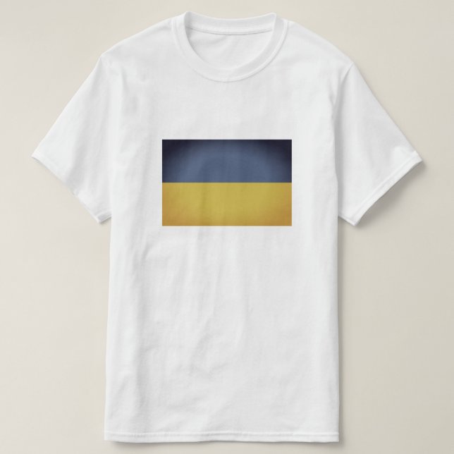 T-Shirts mit Vintager ukrainischer Flagge (Design vorne)