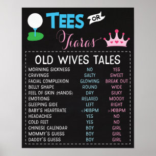 T-Shirts oder Tiaras Gender Reveal Alte Ehefrauen  Poster