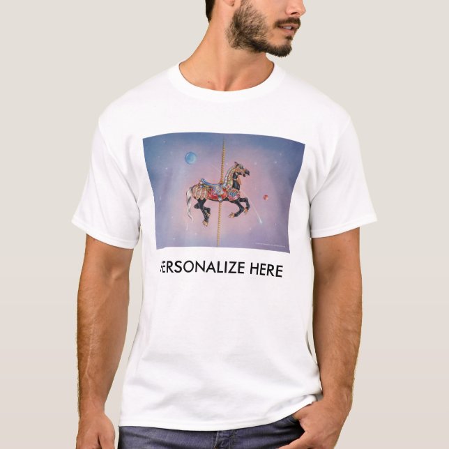 T-Shirts - Petaluma Pony Karussell Pferd 1 (Vorderseite)