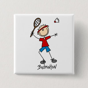 T-Shirts und Geschenke für Badminton-Spieler Button