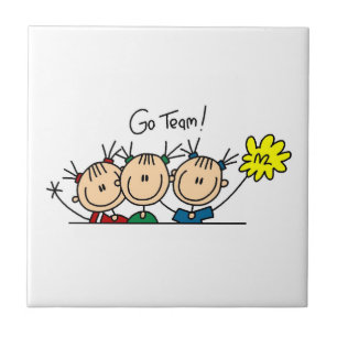 T-Shirts und Geschenke für Cheerleader der Go Team Fliese