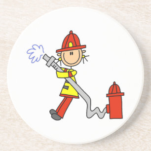T-Shirts und Geschenke für Feuerwehrfrauen mit Sch Sandstein Untersetzer