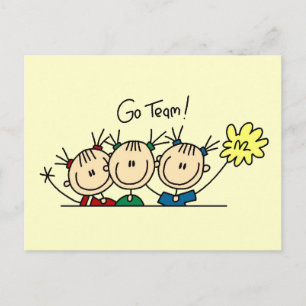 T-Shirts und Geschenke für Go Team Cheerleader Postkarte