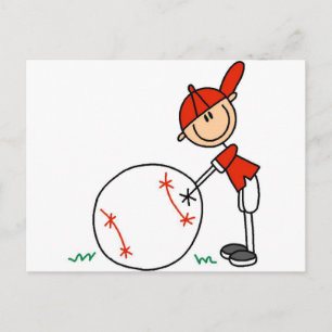 T-Shirts und Geschenke für Jungen Baseball individ Postkarte