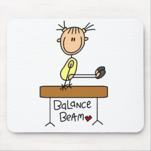 T-Shirts und Geschenke für Mädchen am Schwebebalke Mousepad