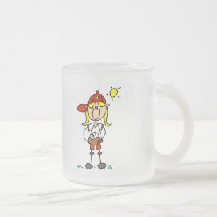 T-Shirts und Geschenke für Mädchen-Baseballspieler Mattglastasse