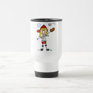 T-Shirts und Geschenke für Mädchen-Baseballspieler Reisebecher