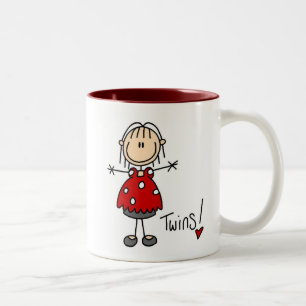 T-Shirts und Geschenke für werdende Zwillinge Zweifarbige Tasse