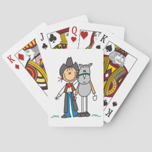 T-Shirts und Geschenke mit Cowgirl und Pferd Spielkarten