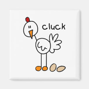 T-Shirts und Geschenke mit Huhn sagt Gluck Magnet