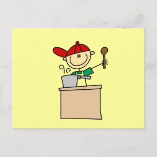 T-Shirts und Geschenke mit männlicher Strichmännch Postkarte