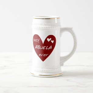 T-Shirts und Geschenke mit rotem Herzen für die be Bierglas