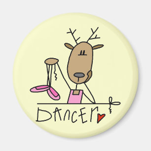T-Shirts und Geschenke mit Tänzer-Rentier Magnet