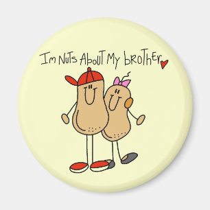 T-Shirts und Geschenke: Nuts About My Brother Magnet
