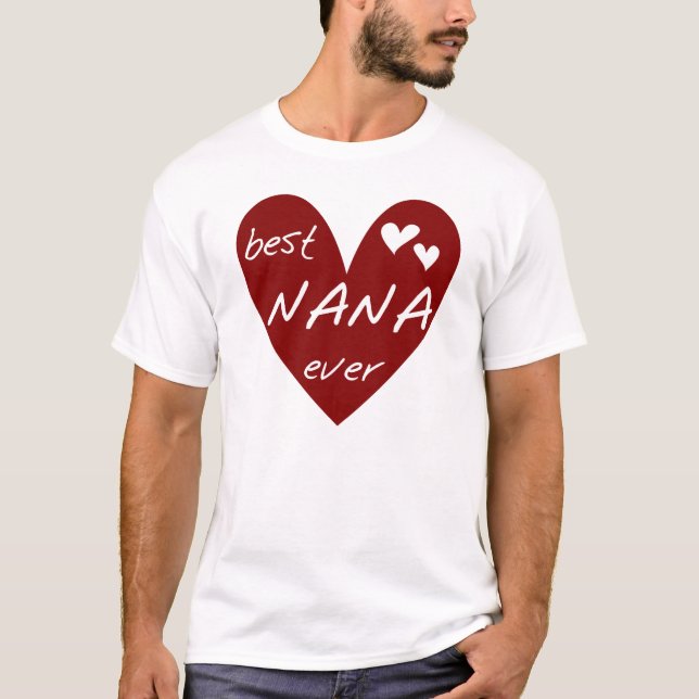 T - Shirts und Geschenke rotes Herz-beste Nanas (Vorderseite)