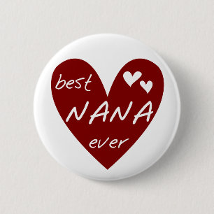 T - Shirts und Geschenke rotes Herz-beste Nanas Button