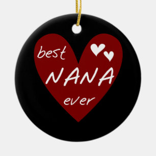 T - Shirts und Geschenke rotes Herz-beste Nanas Keramikornament