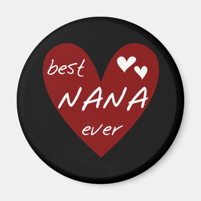 T - Shirts und Geschenke rotes Herz-beste Nanas Magnet (Vorne)