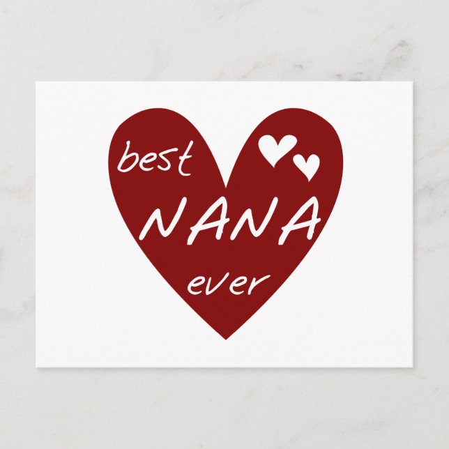 T - Shirts und Geschenke rotes Herz-beste Nanas Postkarte (Vorderseite)