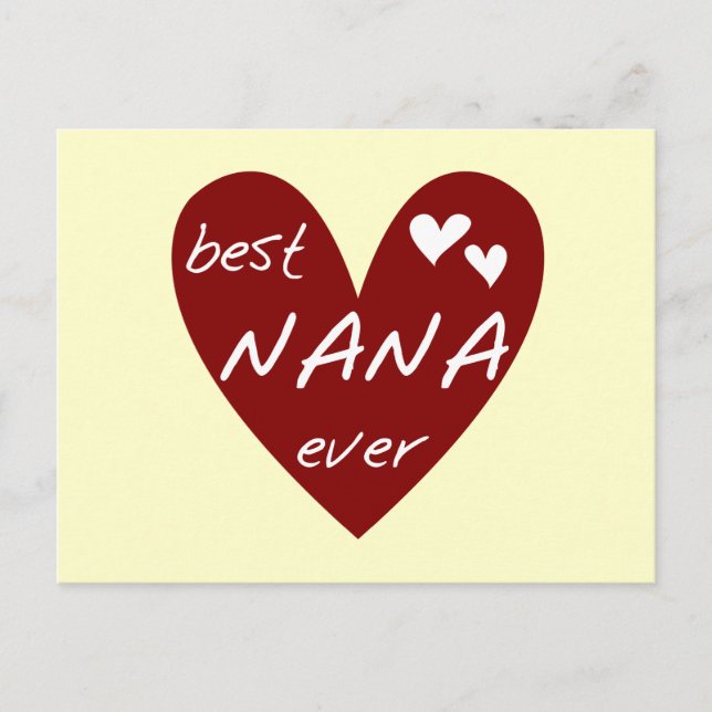 T - Shirts und Geschenke rotes Herz-beste Nanas Postkarte (Vorderseite)