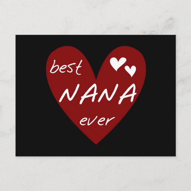 T - Shirts und Geschenke rotes Herz-beste Nanas Postkarte (Vorderseite)