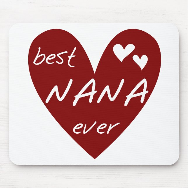 T-Shirts und Geschenke rotes Herz-beste Nanas über Mousepad (Vorne)