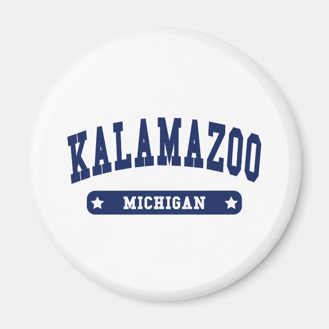 T-Shirts von Kalamazoo Michigan Uni Style Magnet (Vorne)