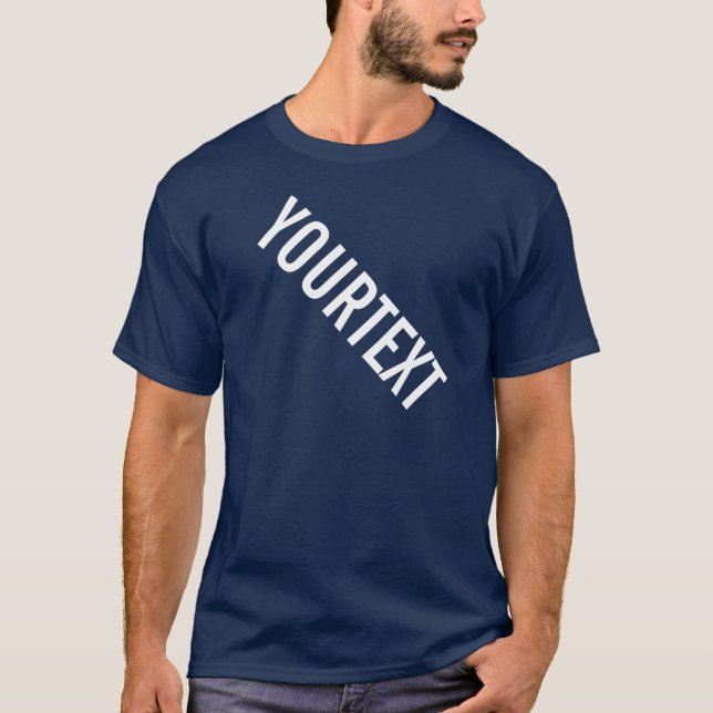 T-Shirts von Männern Hinzufügen moderner Textvorla (Vorderseite)