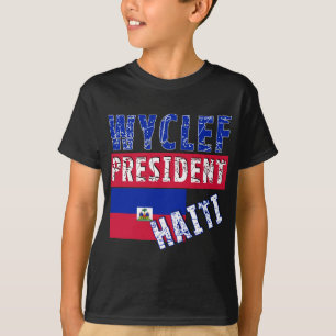 T-Shirts WYCLEF Präsidenten-Haiti, Tassen, Knöpf