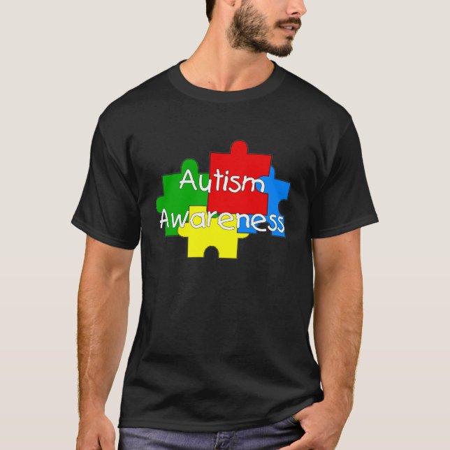 T-Shirts zur Sensibilisierung für Autismus (dunkel (Vorderseite)