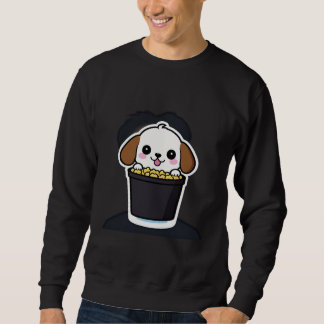 T-ShirtSüßer Cartoon-Hund sitzt in einem Eimer Pop Sweatshirt