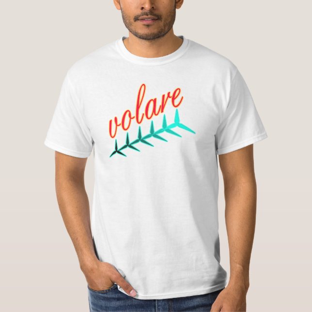 T - Shirtvolare-Fliegenfliegenstütze-Propellerflug T-Shirt (Vorderseite)