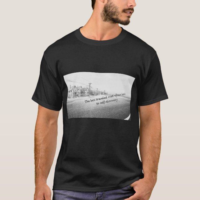 T-ShMinimalist Black & White Inspirational Wallirt T-Shirt (Vorderseite)
