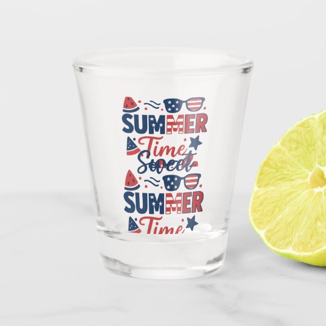 T_shrit Land of the Free - American Spirit Schnapsglas (Vorderseite)