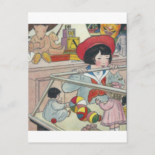 T steht für Spielzeug Postkarte