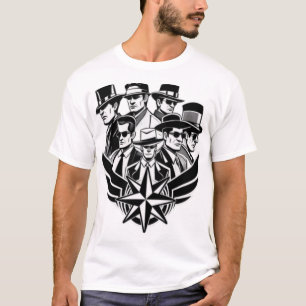 T-Vintage Mafia-Bruderschaft – Klassischer Noir-Ga T-Shirt