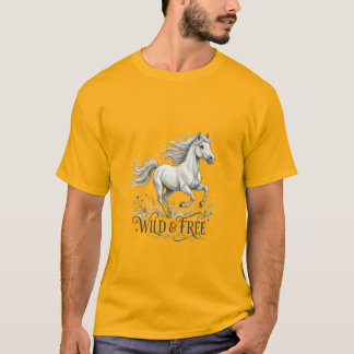 T-Wilde Herzen reiten Pferde T-Shirt
