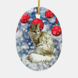TA - Angora Cat Keramik Ornament