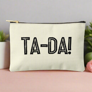 TA-DA! Neutral Essentials Black Typografy Girly Zubehörtasche
